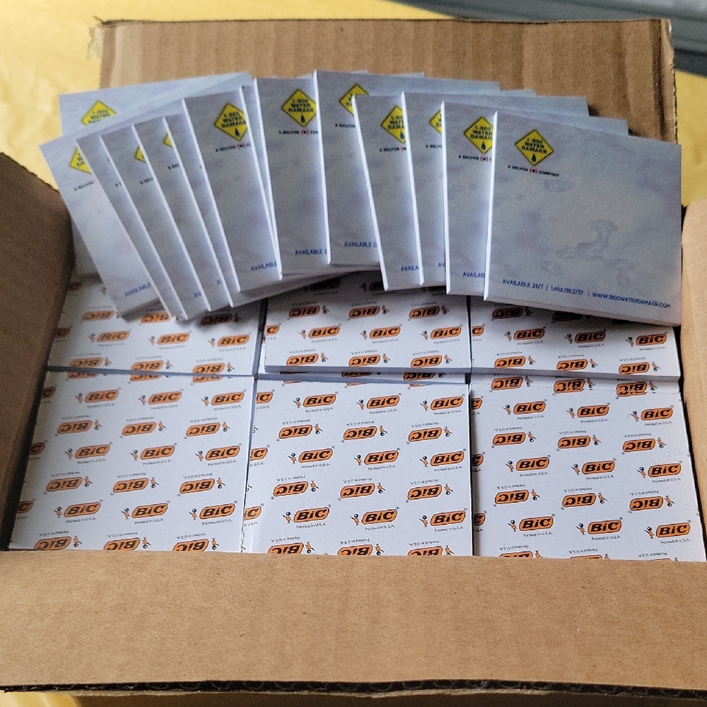 BIC White and Orange Matchbooks
